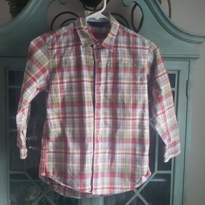 Boys Gap plaid shirt sz s (6-7)